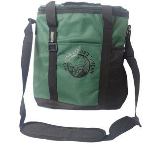 Winking Lizard Tavern Cooler Soft Sided Green Nylon Insulated Picnic 13.5x13"